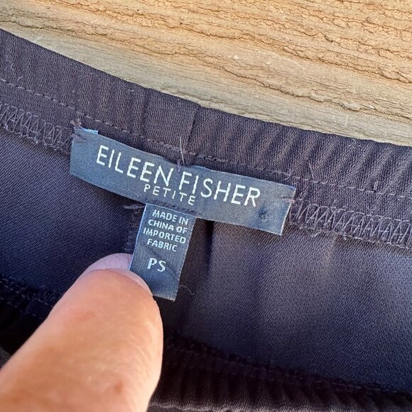 Eileen Fisher Petite Black Stretchy Trouser Size S - Picture 5 of 9